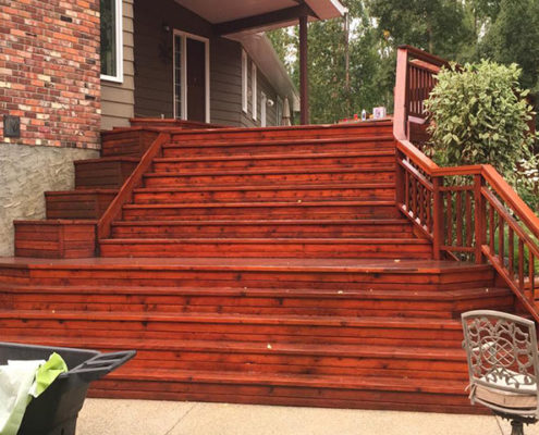 residential house decks painting in Langley